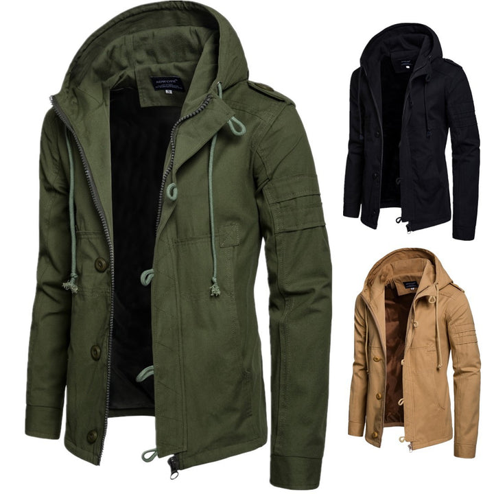 Herren funktionale Outdoor-Jacke mit hohem Kragen und praktischen Taschen Echoarchiv