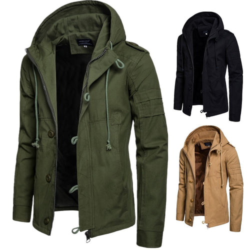 Herren funktionale Outdoor-Jacke mit hohem Kragen und praktischen Taschen Echoarchiv
