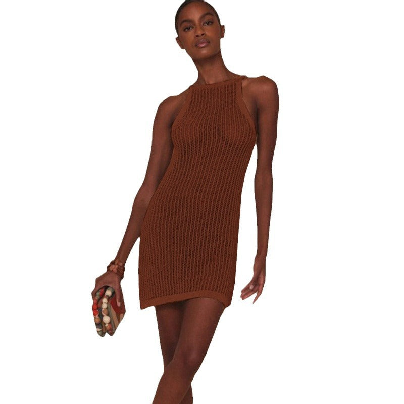 Damen lässiges Häkelkleid im minimalistischen Stil Echo Archiv