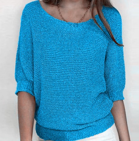 Damen nan legerer kastiger Feinstrickpullover mit weitem Ausschnitt Echo Archiv