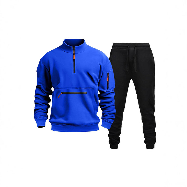 Herren Sportliches Freizeit-Set mit halbautomatischem Reißverschluss und praktischen Taschen Echoarchiv