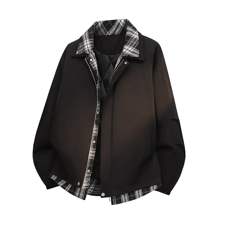 Herren Modische Doppeljacke mit Plüsch Innenfutter Echo Archiv