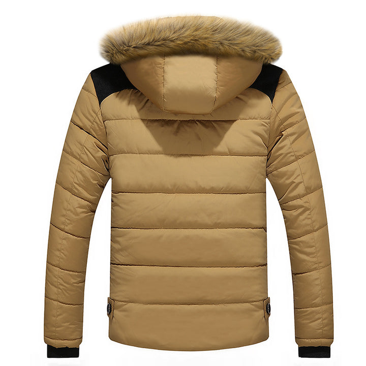 Herren thermisch gesteppter City-Parka mit wattierter Innenschicht und abnehmbarer Kunstfellkapuze Echo Archiv