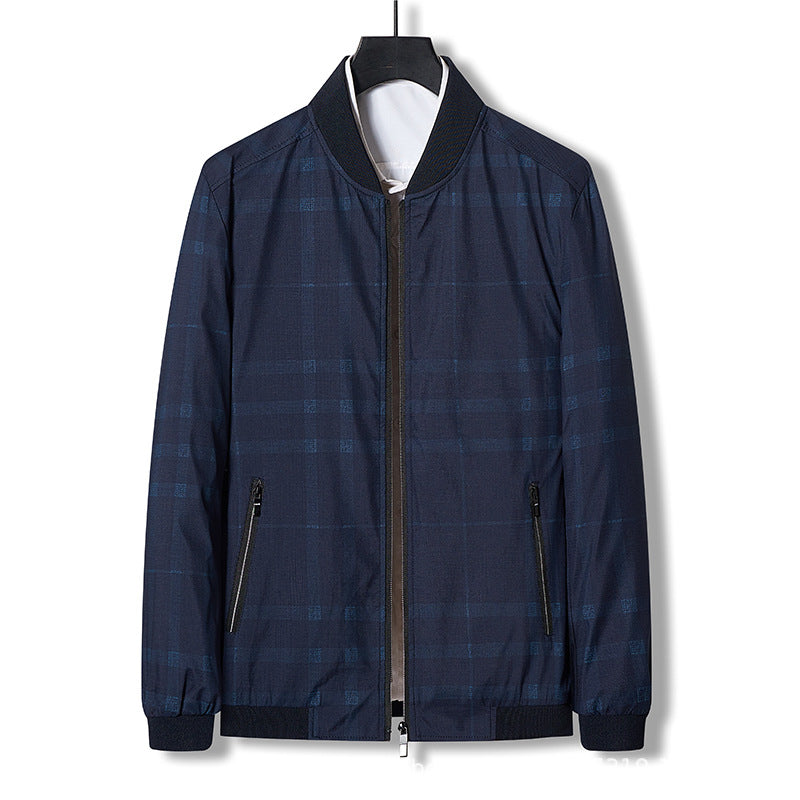 Herren modische und funktionale Jacke mit Check-Muster Echoarchiv