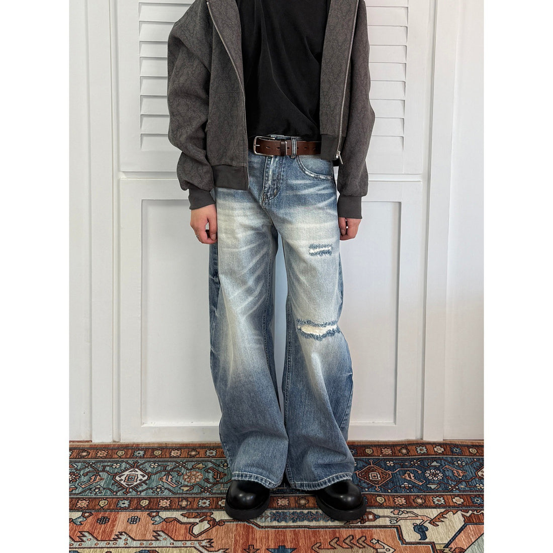 Damen Weitgeschnittene Denim Jeans Echoarchiv