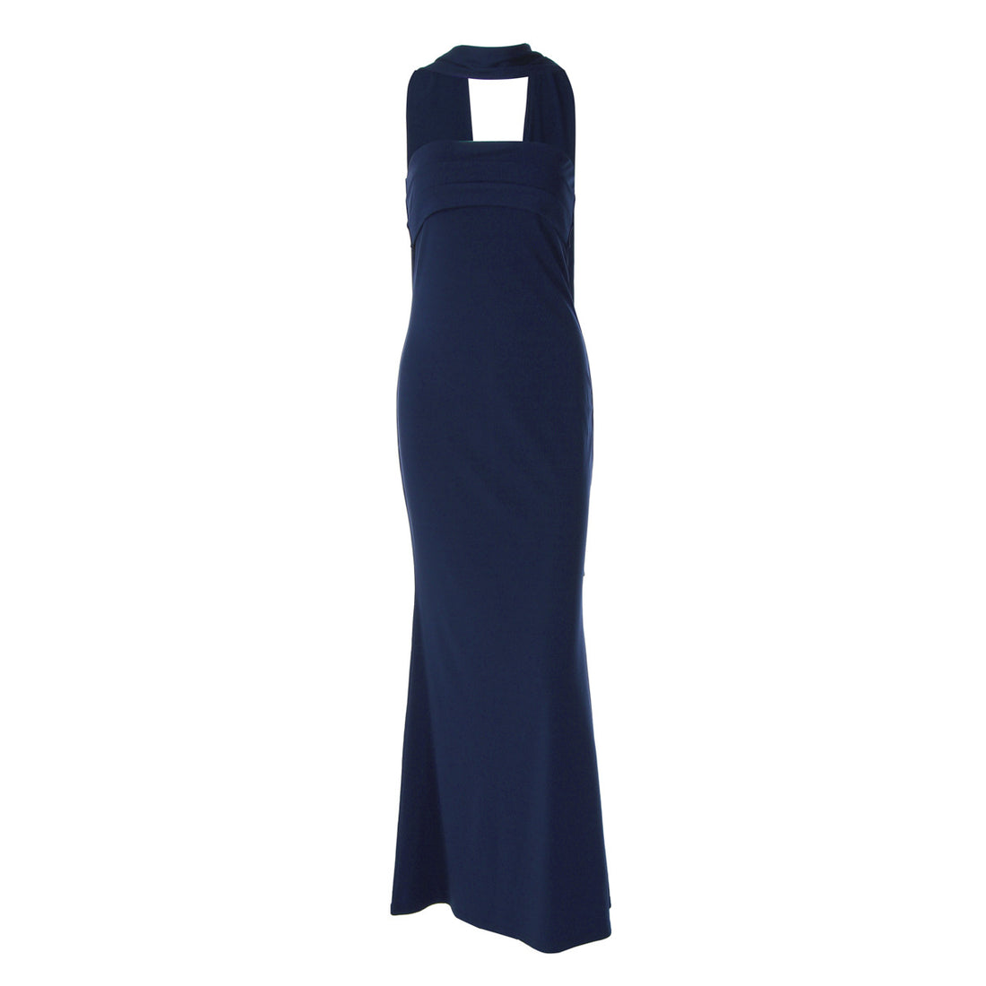 Damen Elegantes Langarm-Maxikleid mit transparenten Details – Valéora