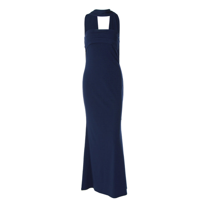 Damen Elegantes Langarm-Maxikleid mit transparenten Details Echo Archiv