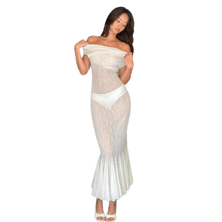 Damen Elegantes Maxikleid mit Off-Shoulder Design Echo Archiv