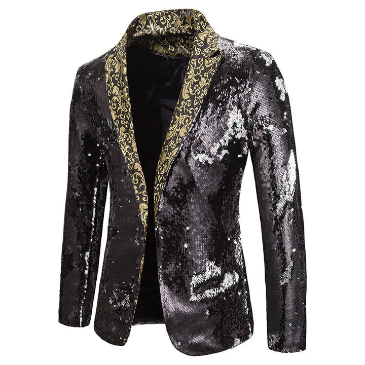 Herren extravagante Pailletten-Blazerjacke Echoarchiv