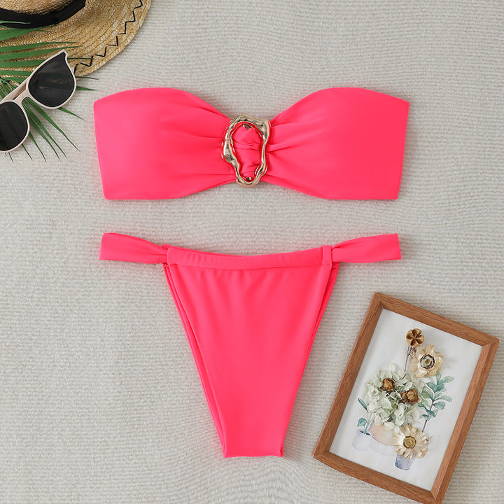 Damen Bandeau-Bikini mit hochwertigem Schnallen-Detail Echo Archiv