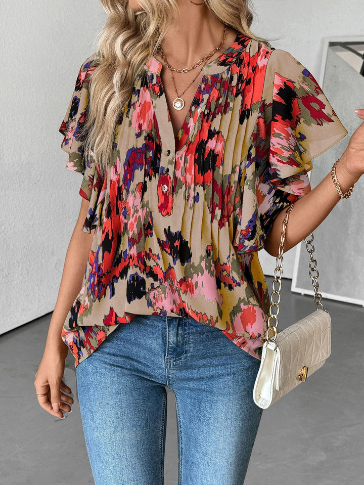 Damen Bluse mit Rüschenelementen und strukturiertem Design Echo Archiv