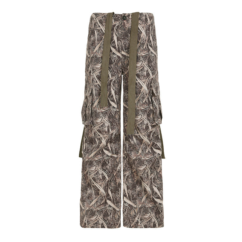 Damen Utility-Hosen im Camouflagedesign mit verstellbarem Bund und praktischen Seitentaschen Echo Archiv