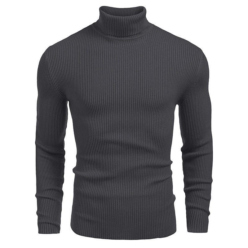 Herren Stehkragenpullover aus feiner Rippstruktur Echoarchiv