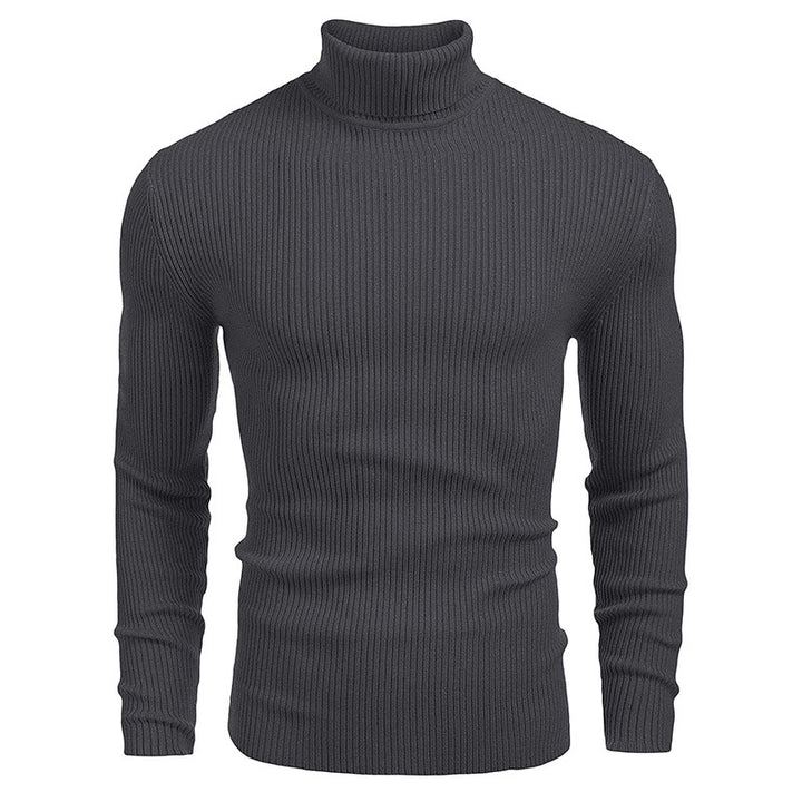 Herren Stehkragenpullover aus feiner Rippstruktur Echoarchiv