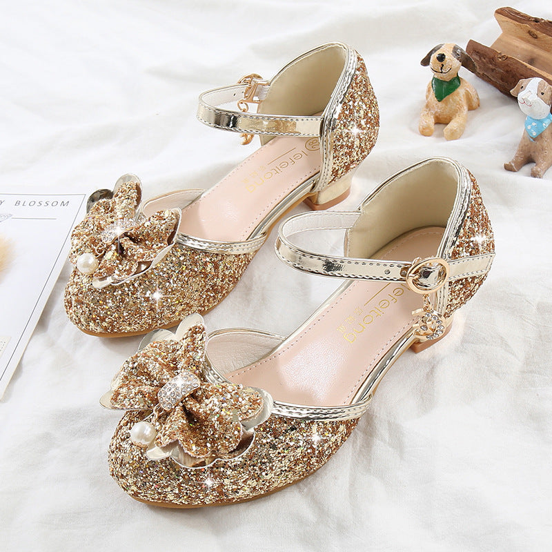 Mädchen Ballerina Schuhe mit funkelndem Blumenmotiv Echo Archiv