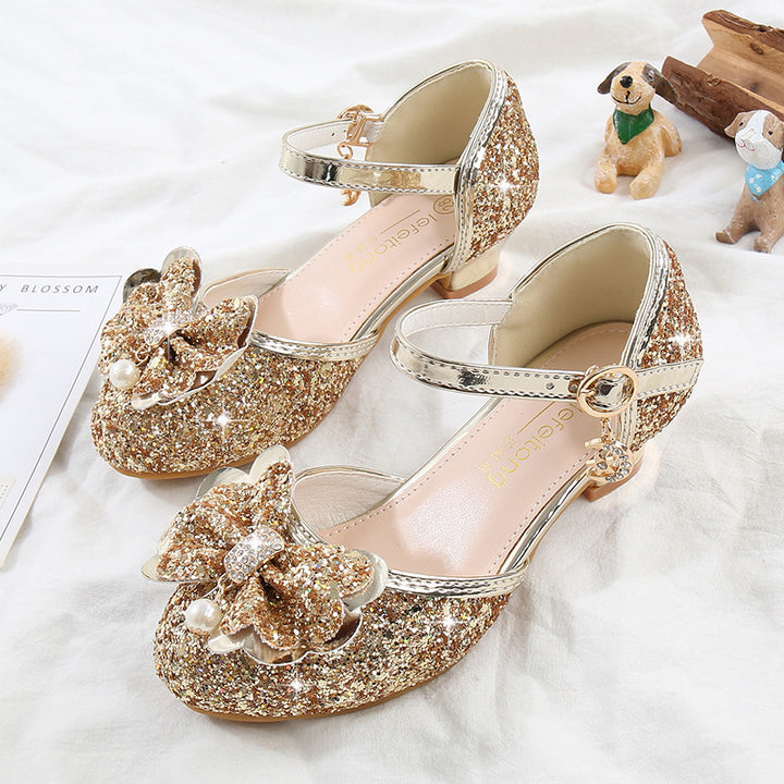Mädchen Ballerina Schuhe mit funkelndem Blumenmotiv Echo Archiv