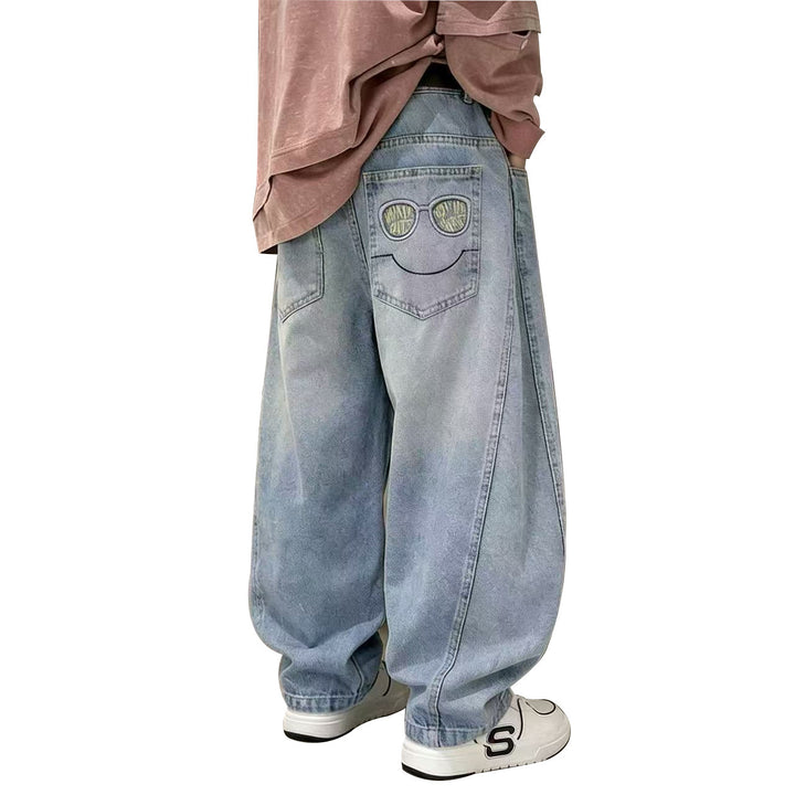 Unisex lässige Jeans mit Smileydruck Echo Archiv