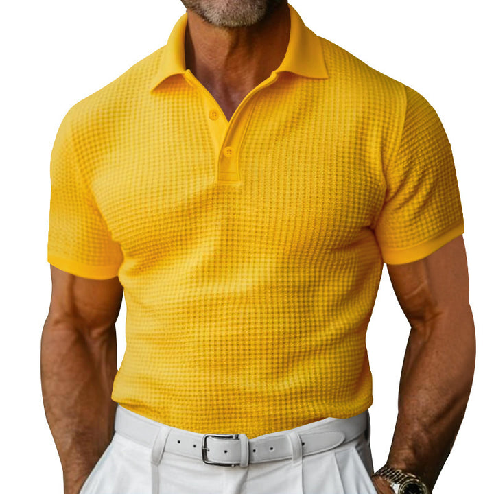 Herren Poloshirt mit strukturierter Oberfläche und atmungsaktiven Eigenschaften Echoarchiv