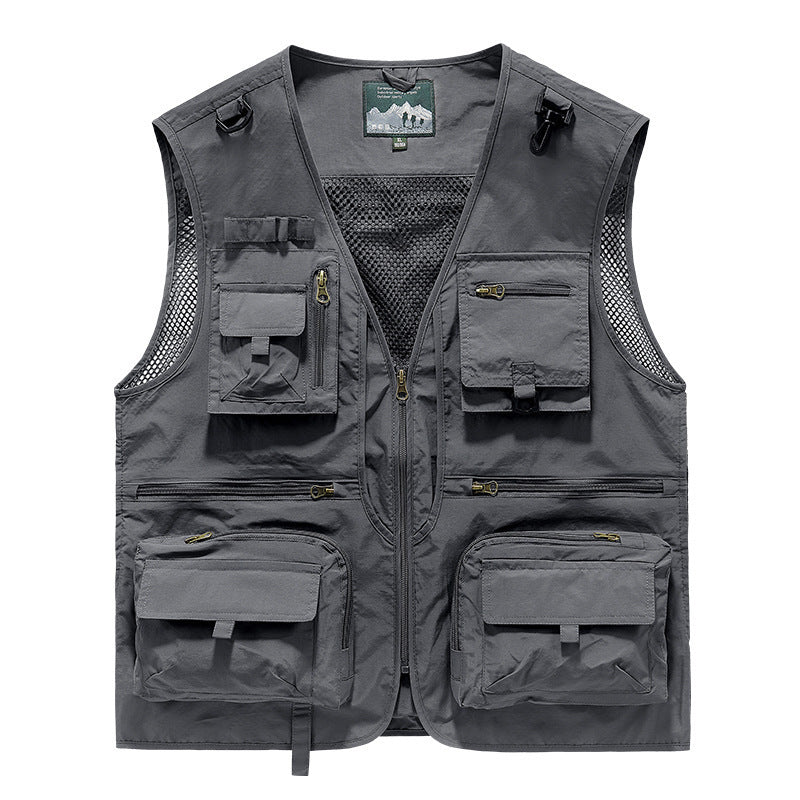 Herren nan multifunktionale Angel- und Outdoorweste mit zahlreichen Taschen und Meshfutter Echo Archiv