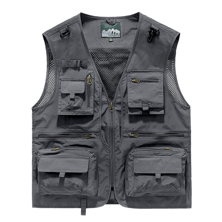 Herren nan multifunktionale Angel- und Outdoorweste mit zahlreichen Taschen und Meshfutter Echo Archiv