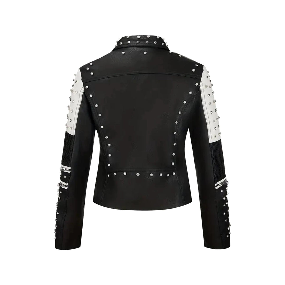 Damen Edle Bikerjacke mit Nieten Echo Archiv