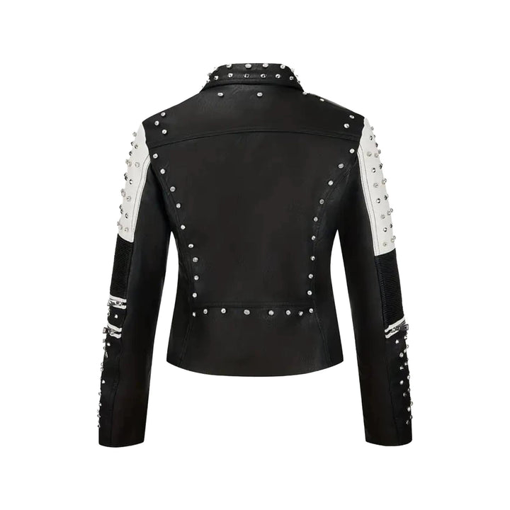 Damen Edle Bikerjacke mit Nieten Echo Archiv