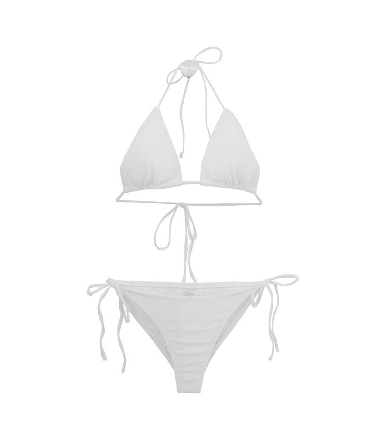 Damen Triangel-Bikini-Set mit verstellbaren Trägern und dekorativem Knoten Echo Archiv