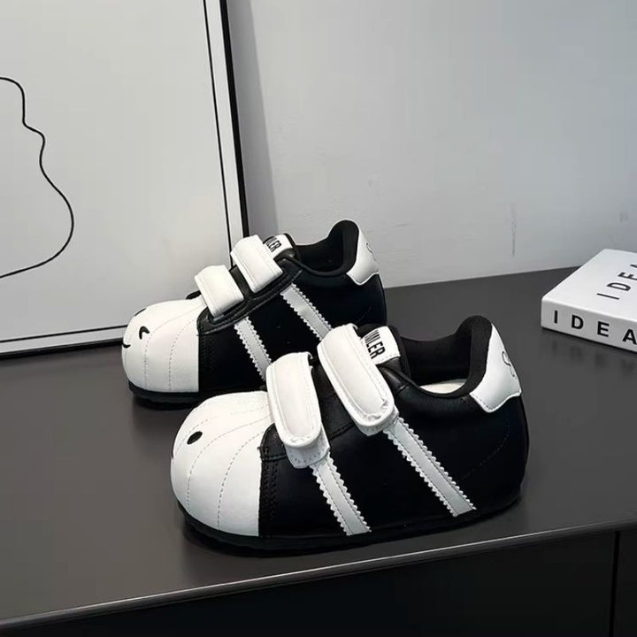 Damen Bequeme Kindersneaker mit niedlichem Tiermotiv und praktischem Klettverschluss Echo Archiv