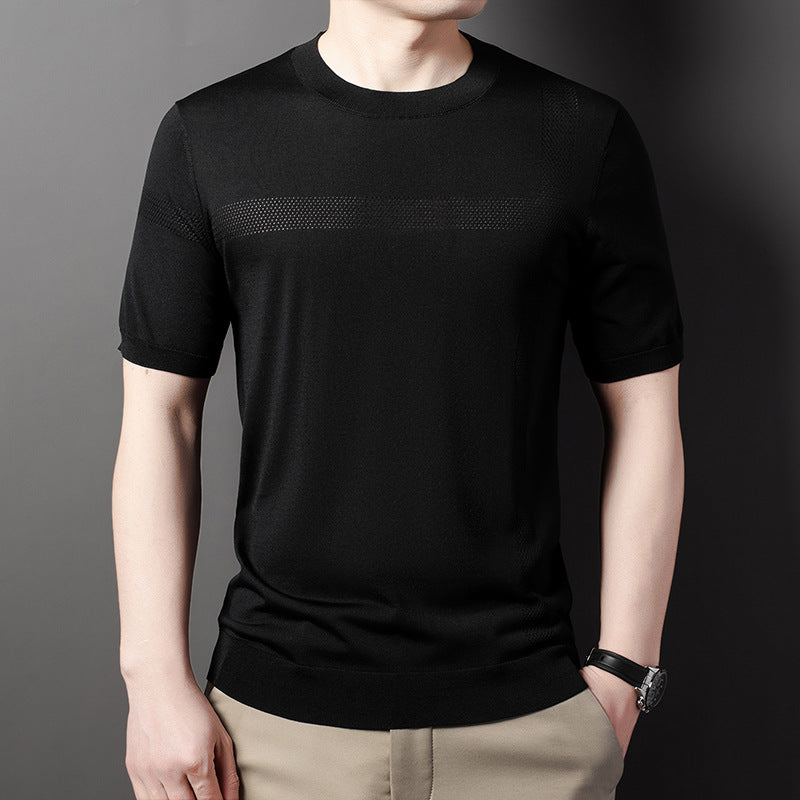 Herren sportliches T-Shirt mit atmungsaktiven Netzpaneelen Echoarchiv