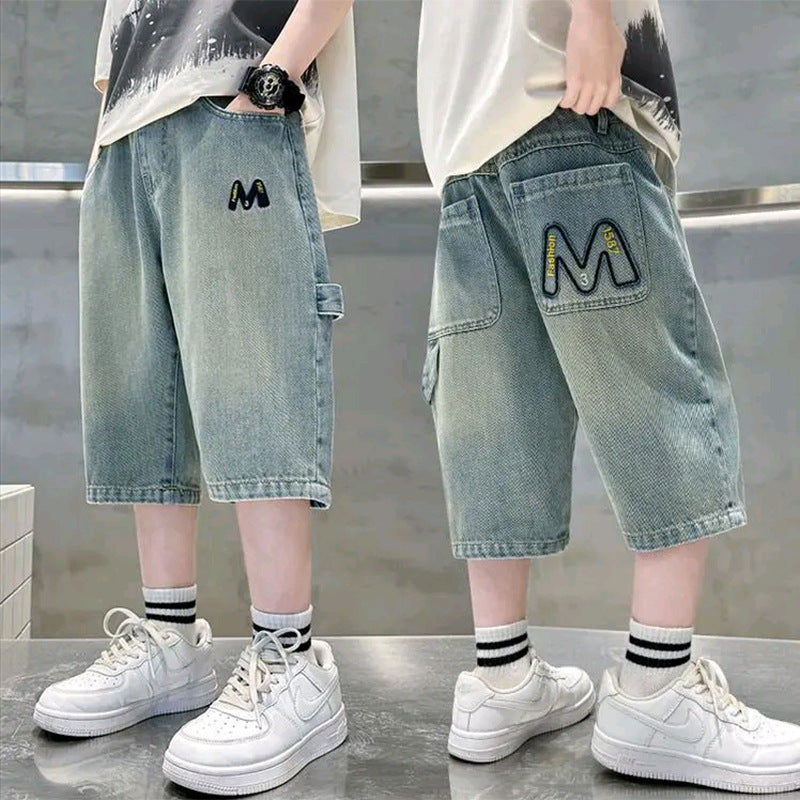 Unisex lässige Jogg-Shorts mit tiefen Taschen und außergewöhnlicher Stickerei Echo Archiv