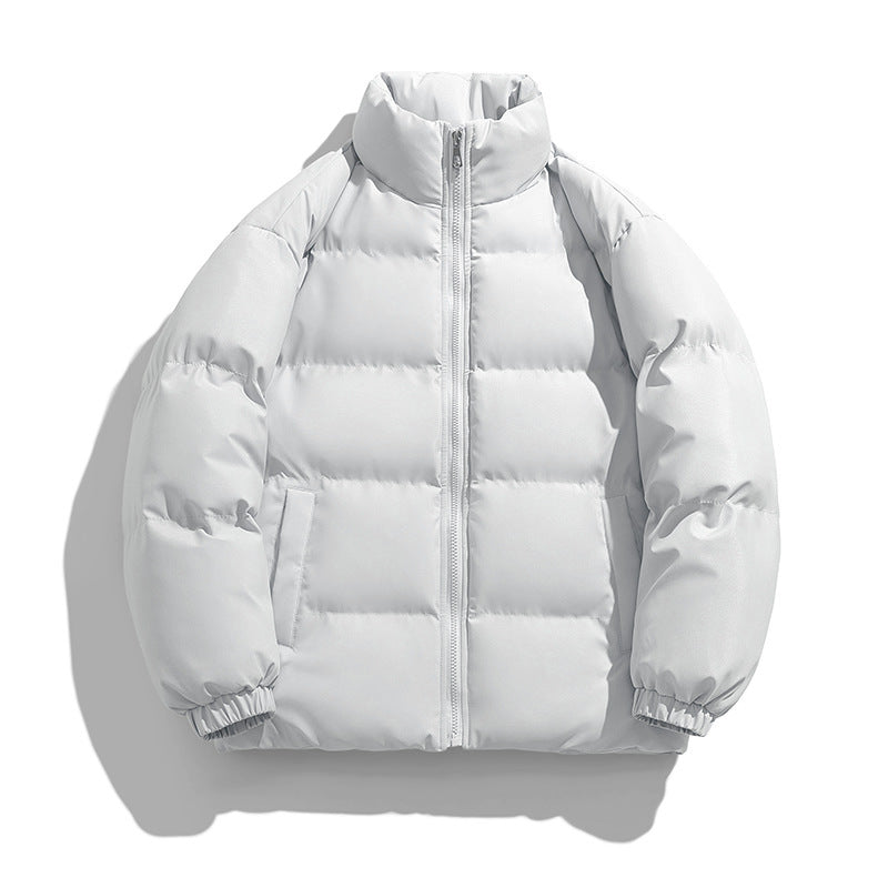 Herren voluminöse Isolationsjacke mit mattem Mikrofasermaterial und hohem Stehkragen – Marzano