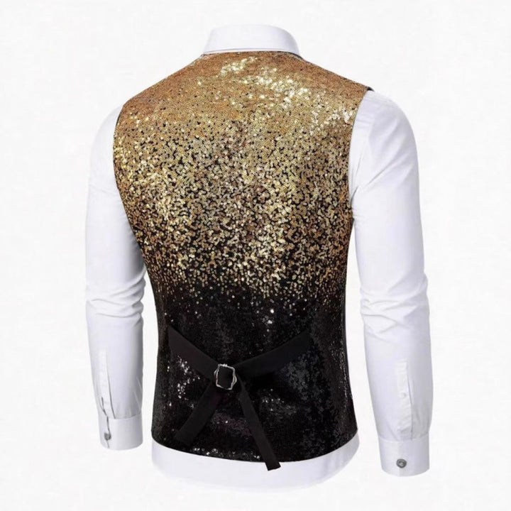 Herren Pailletten Smoking-Weste mit luxuriösem Glitzer-Finish Echoarchiv