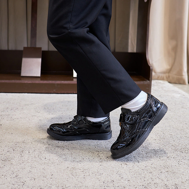 Damen Komfortable Schnürschuhe mit Klettverschluss und Hochglanz-Oberfläche Echo Archiv