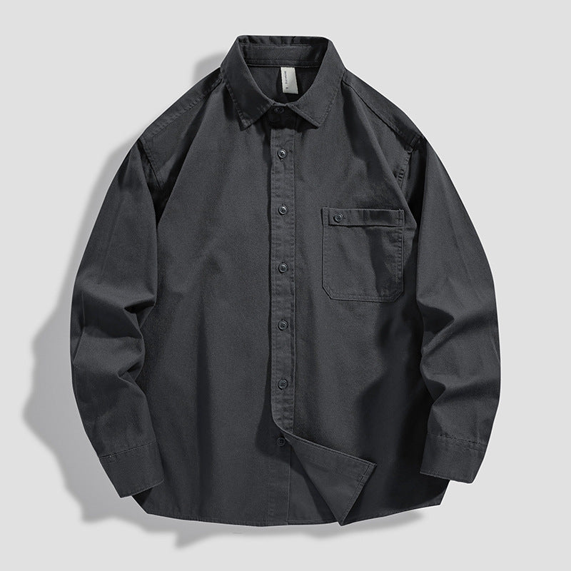 Unisex Oversize Baumwoll-Oxford-Hemd mit Brusttasche und Relaxed-Fit Echo Archiv