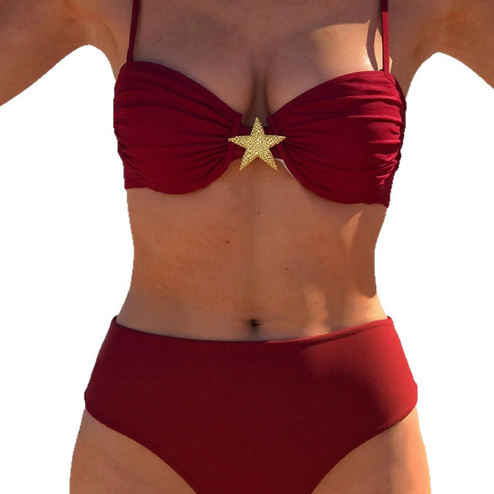 Damen Bikini-Set mit elegantem Push-Up-Oberteil und hohem Taillenunterteil Echo Archiv