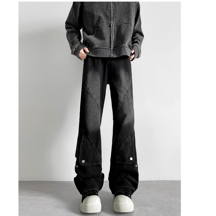 Damen Weitgeschnittene Jeans mit kreativem Design Echoarchiv