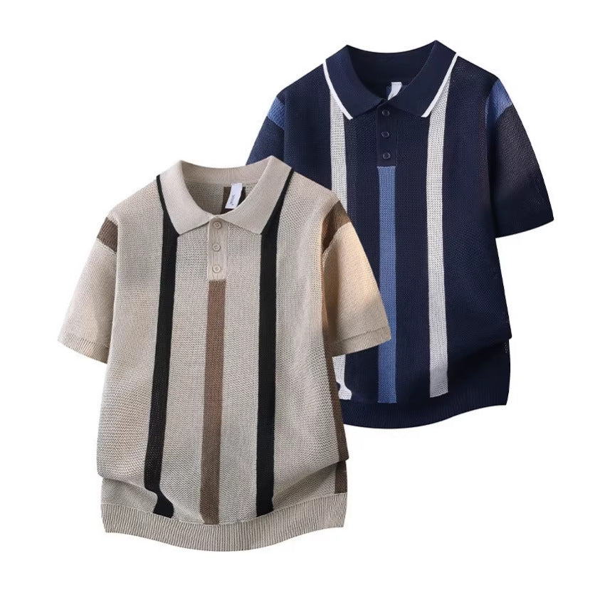 Herren Polo-Shirt mit kurzem Arm und Mesh-Struktur Echo Archive