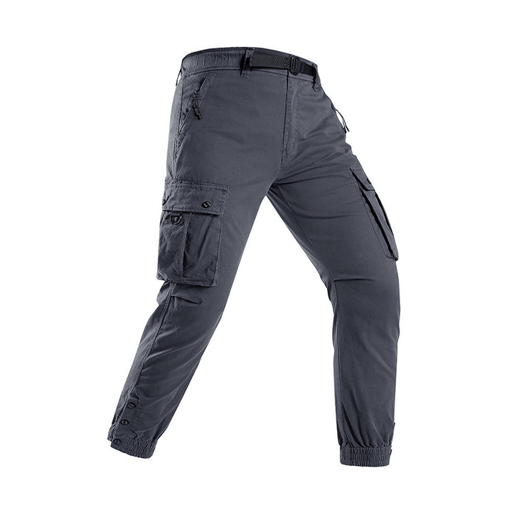 Herren Konisch geschnittene Utility‑Cargohose mit Tunnelzugbund, integriertem Gürtel und Mehrfachtaschen Echo Archiv