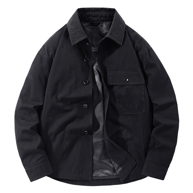 Herren lässige Utility-Jacke mit praktischen Taschen und klassischem Kragen Echoarchiv