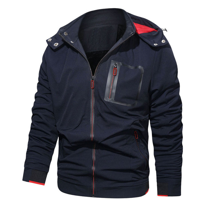 Herren Softshell-Hoodiejacke mit wasserdichten Reißverschlusstaschen und fleecegefüttertem Kragen Echoarchiv