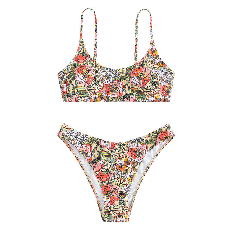 Damen Sportliches Bikini-Set mit floralem Design Echo Archiv