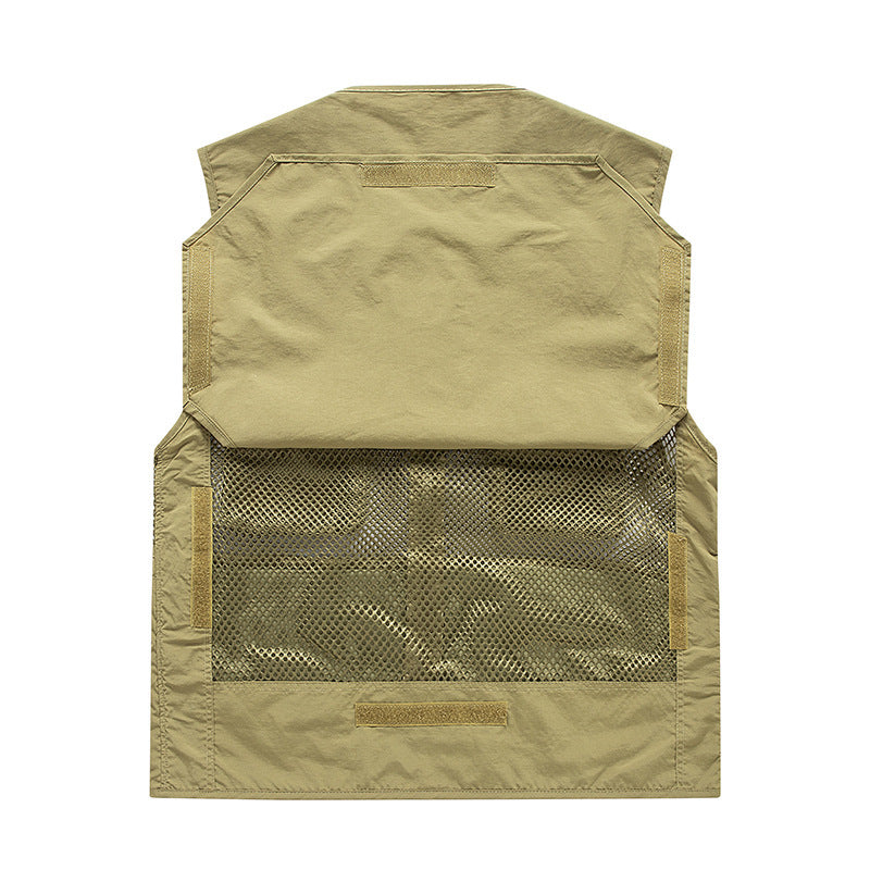 Herren atmungsaktive Mesh Outdoorweste mit multifunktionalen Taschen und Frontreißverschluss – Marzano