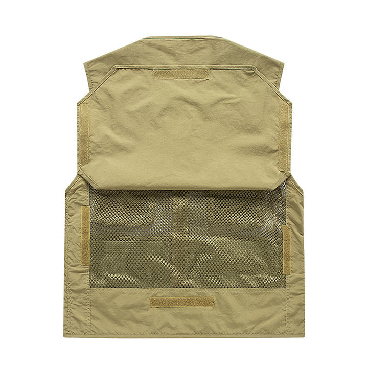 Herren atmungsaktive Mesh Outdoorweste mit multifunktionalen Taschen und Frontreißverschluss – Marzano