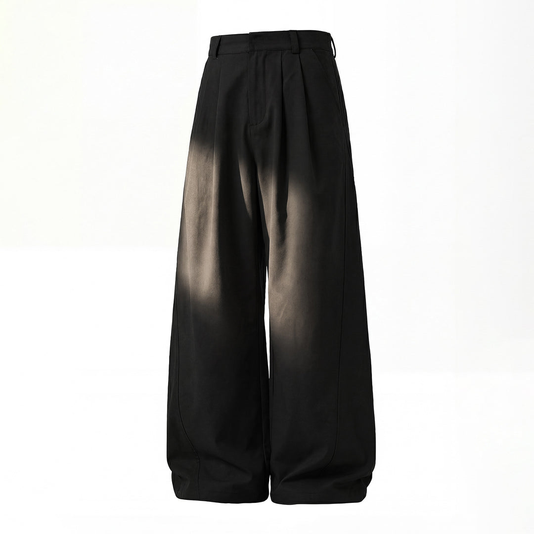 Damen Hochgeschnittene weite Stoffhose mit Bundfalten und Palazzoschnitt Echo Archiv