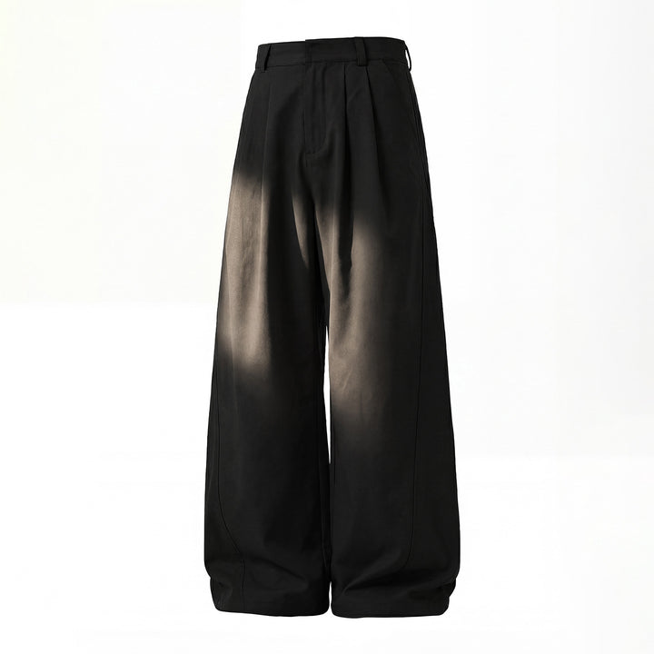 Damen Hochgeschnittene weite Stoffhose mit Bundfalten und Palazzoschnitt Echo Archiv