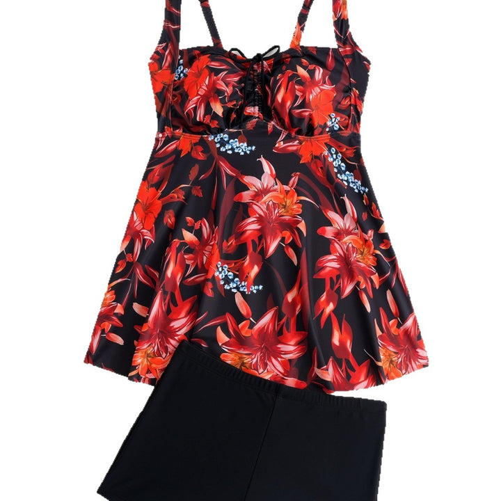 Damen Buntes Schwimmbadkleid mit verstellbaren Trägern Echo Archiv