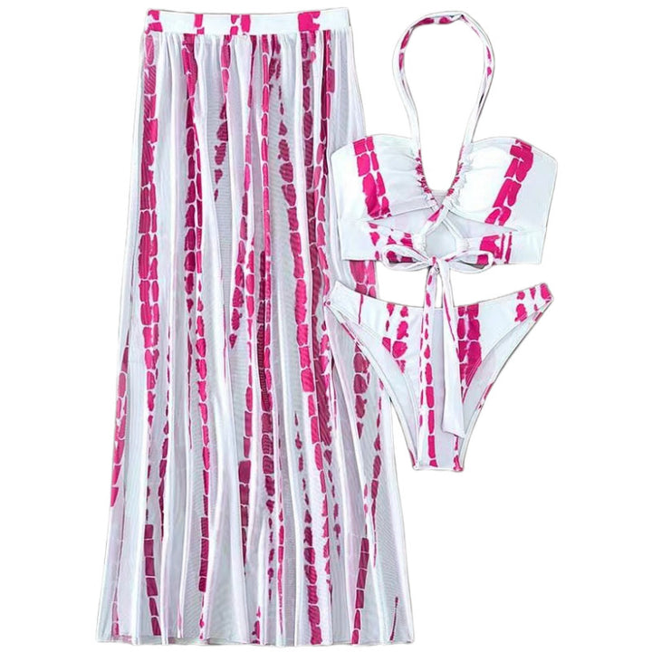 Damen Bikini-Set mit elegantem Maxirock und femininem Oberteil Echo Archiv