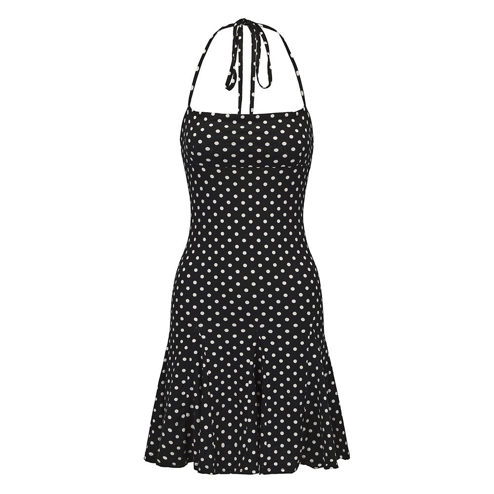 Damen Minikleid mit verspielt schwingendem Saum und zarten Punkten Echo Archiv