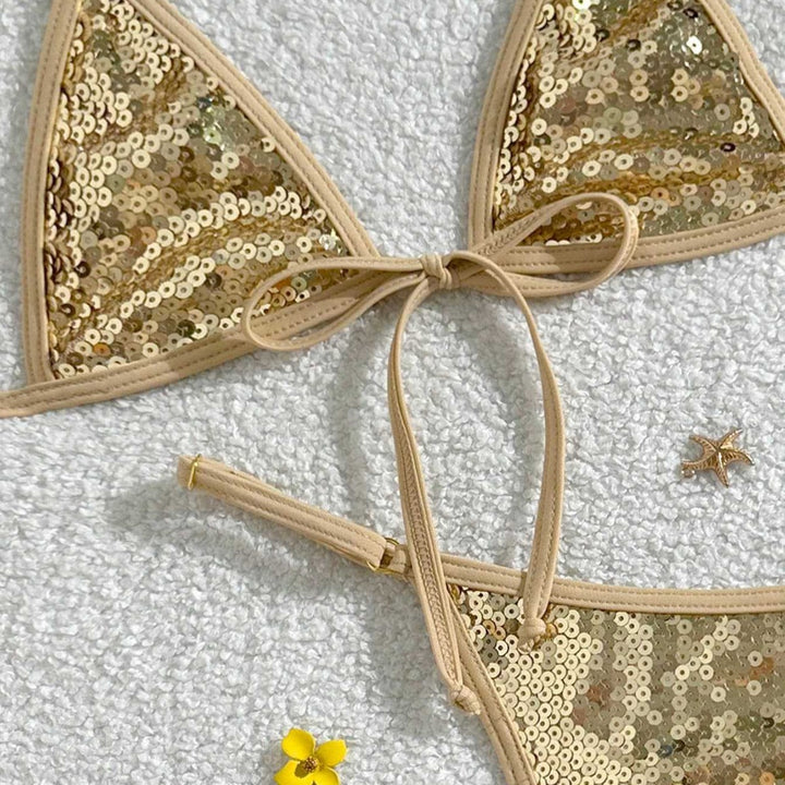 Damen Glitzernder Triangel-Bikini Echo Archiv