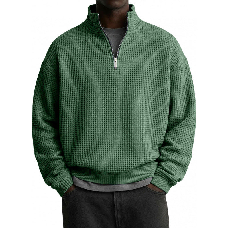 Herren Sportlicher Stehkragenpullover mit Reißverschluss Echoarchiv